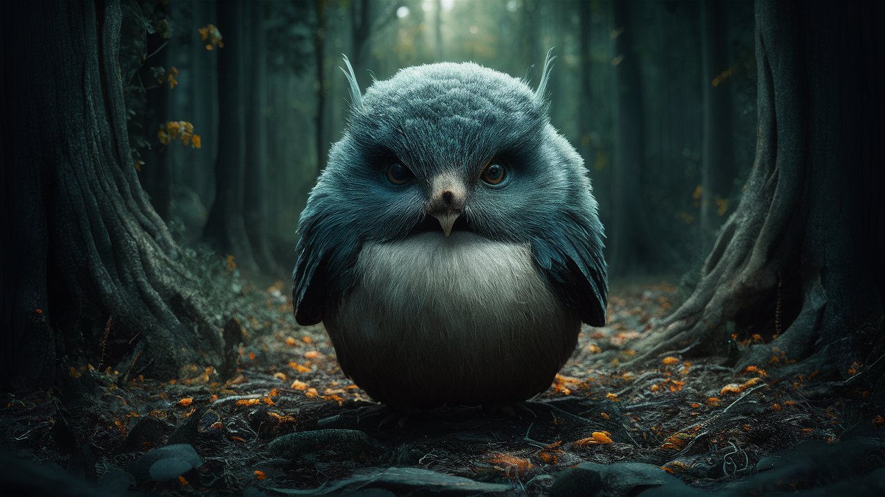Generative KI-Illustration: fiktiver Waldtier-Charakter